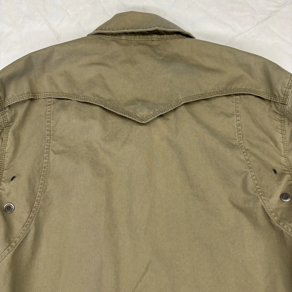 Men's LEVI'S Khaki‎ 100% Cotton Button Up Utility Jacket Size Large